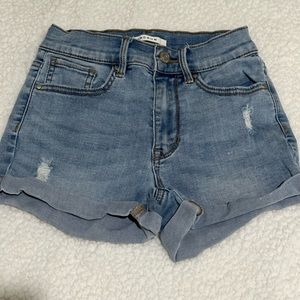 2 pairs Pac Sun Shortie pants Blue & black